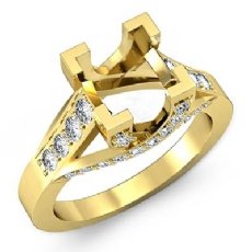 Princess Diamond Solitaire Engagement Ring 18k Gold Yellow Semi Mount (0.8Ct. tw.)