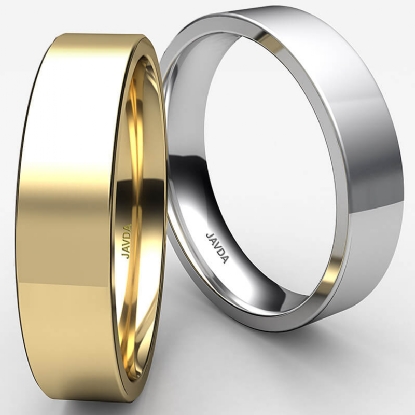14K White Gold Wedding Band 5mm Matte Finish Comfort Fit Ring 