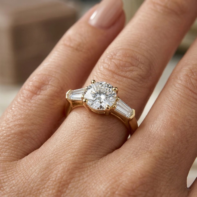  diamond Ring 14k Gold Yellow