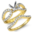 0.9Ct Diamond Engagement Ring Round Bridal Set 18k Yellow Gold Split Curve Shank - javda.com 