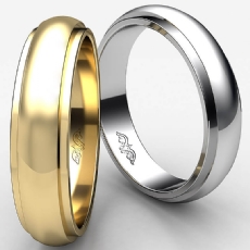 Men Wedding Band Dome Standard Fit Solid Ring 7.5mm 14k White Gold 7.4g 4sz