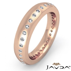 Dome Bezel Set Men's Diamond Eternity Wedding Band in 14k Rose Gold  (0.5Ct. tw.)