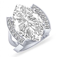 Micro Pave Set Split Shank diamond Ring Platinum 950