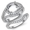 1.2Ct Round Diamond Engagement Oval Ring Bridal Set 14k White Gold Pave Setting - javda.com 