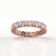 Pear Lab-Grown Diamond Shared Prong Women Eternity Wedding Band 14k Rose Gold  (3.2Ct. tw.)