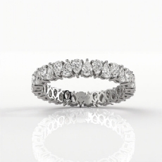 Pear Lab-Grown Diamond Shared Prong Women Eternity Wedding Band 14k Gold 3.2ctw