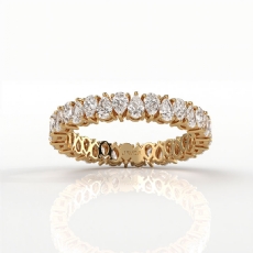 Shared Prong Women's Wedding Band Pear Lab Grown Diamond 14k Gold Yellow  (1.35Ct. tw.)