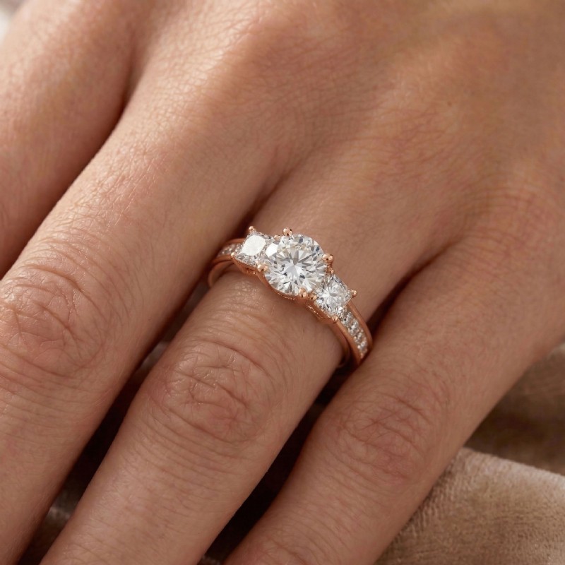  diamond Hot Deals 18k Rose Gold