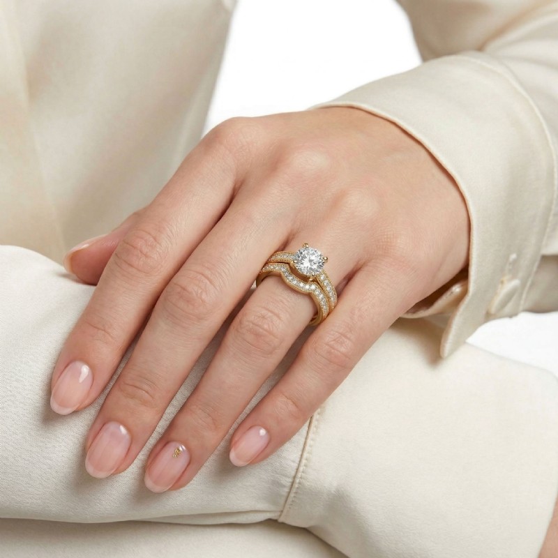  diamond Ring 18k Gold Yellow