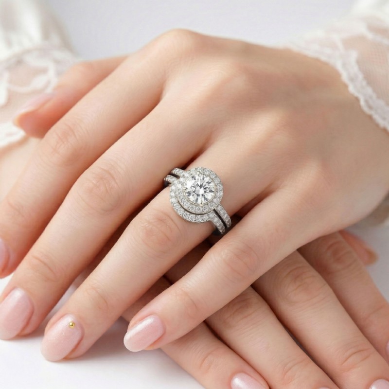  diamond Ring 14k Gold White