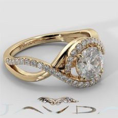 Twisted Halo Micro Pave Set diamond Hot Deals 14k Gold Yellow
