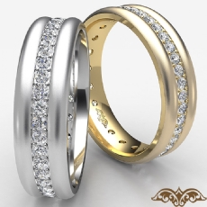 18k Gold Yellow Pave Set Diamond Eternity Men's Wedding Band  T.W. (0.75Ct. tw.)