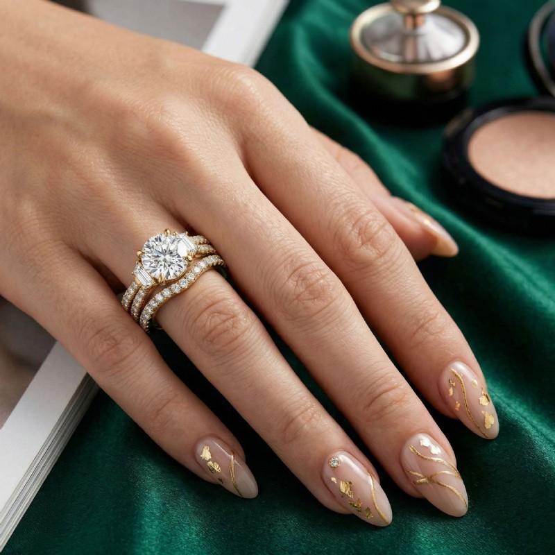  diamond Ring 18k Gold Yellow