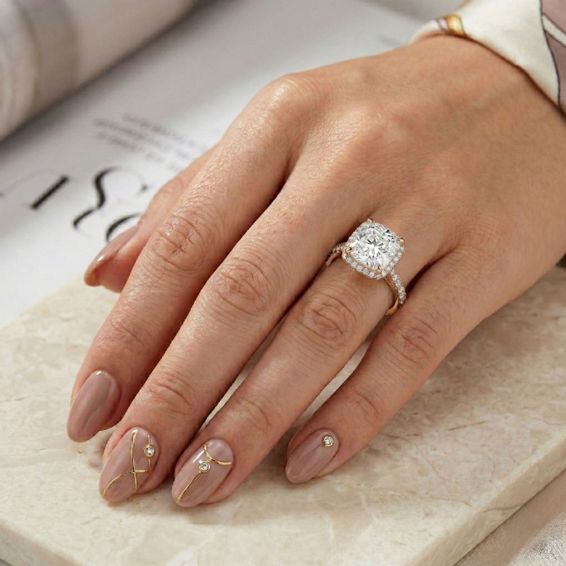  diamond Ring 14k Rose Gold