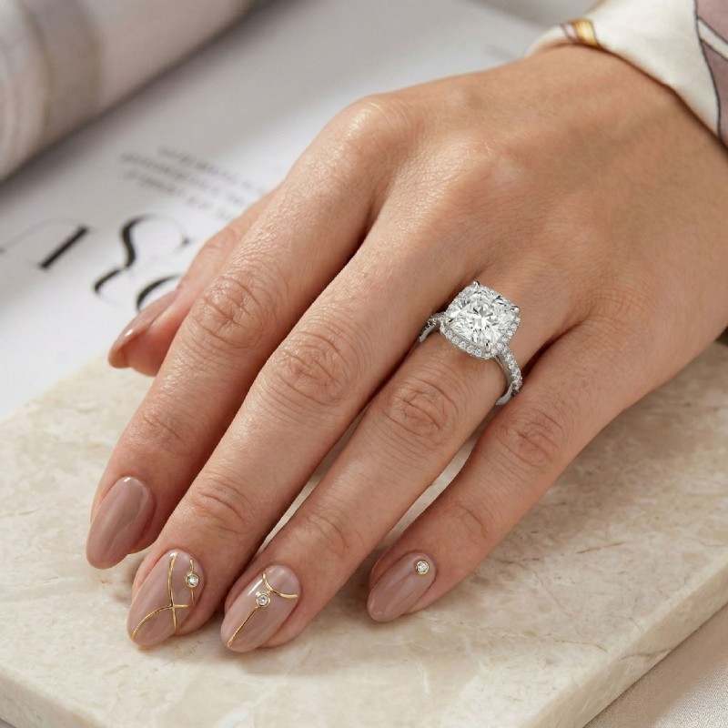  diamond Ring 14k Gold White