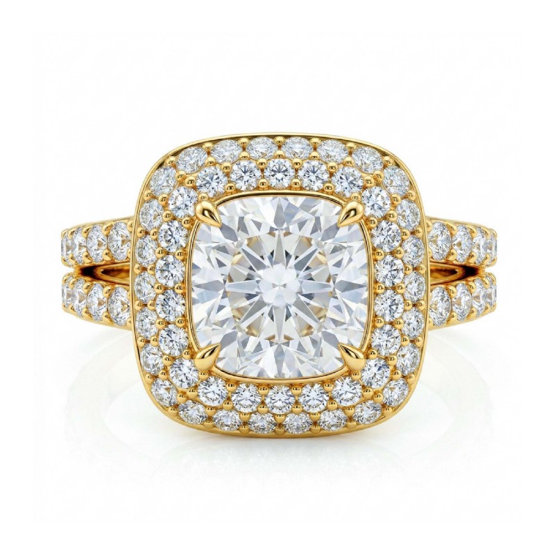  diamond Ring 18k Gold Yellow