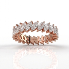 Marquise Eternity Lab-Grown Diamond Shared Prong Wedding Band 14k Rose Gold  (2.55Ct. tw.)