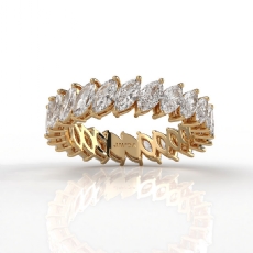 Marquise Eternity Lab-Grown Diamond Shared Prong Wedding Band 14k Gold Yellow  (2.55Ct. tw.)