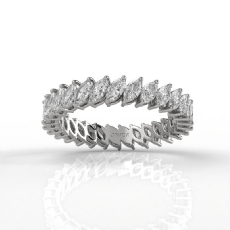 Marquise Lab-Grown Diamond Shared Prong Women Wedding Band 14k White Gold 1.8ctw