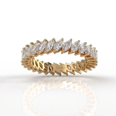 Marquise Lab-Grown Diamond Shared Prong Women Wedding Band 14k Gold Yellow  (1.8Ct. tw.)