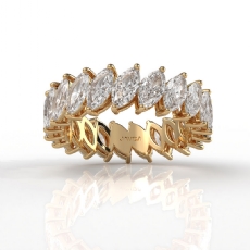 Shared Prong Marquise Lab-Grown Diamond Women Wedding Band 14k Gold Yellow  (3.6Ct. tw.)