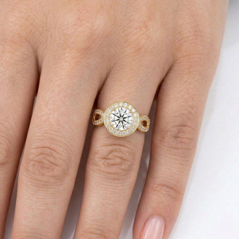  diamond Ring 14k Gold Yellow