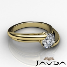 Bezel Set Solitaire diamond Ring 14k Gold Yellow