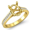 0.3Ct Classic Oval Diamond Engagement Ring Setting 18k Yellow Gold Semi Mount - javda.com 