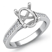 0.3Ct Classic Oval Diamond Engagement Ring Setting Platinum 950 Semi Mount - javda.com 