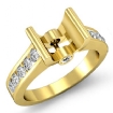 0.5Ct Wedding Diamond Women's Ring Bezel Setting 14k Yellow Gold Round Semi Mount - javda.com 