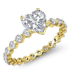 Bar Setting Eternity diamond Ring 18k Gold Yellow