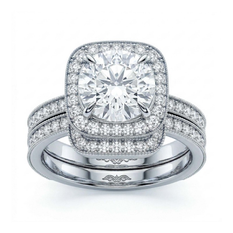  diamond Ring 14k Gold White