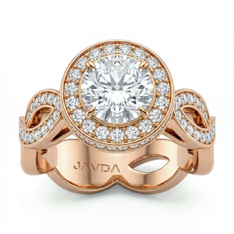  diamond Ring 14k Rose Gold