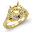 1.2Ct Diamond Solitaire Engagement Semi Mount Ring 18k Yellow Gold Halo Setting - javda.com 