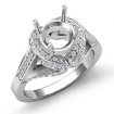 1.2Ct Diamond Solitaire Engagement Semi Mount Ring Platinum 950 Halo Setting - javda.com 