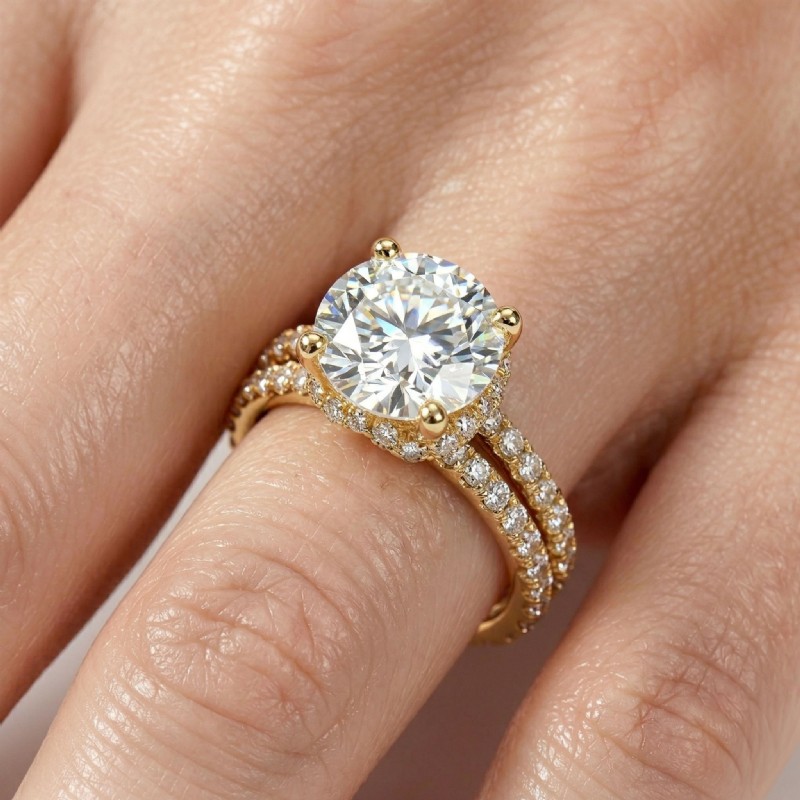  diamond Ring 14k Gold Yellow