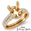 0.65Ct Diamond Semi mount Engagement Knot Style Ring 18k Rose Gold - javda.com 