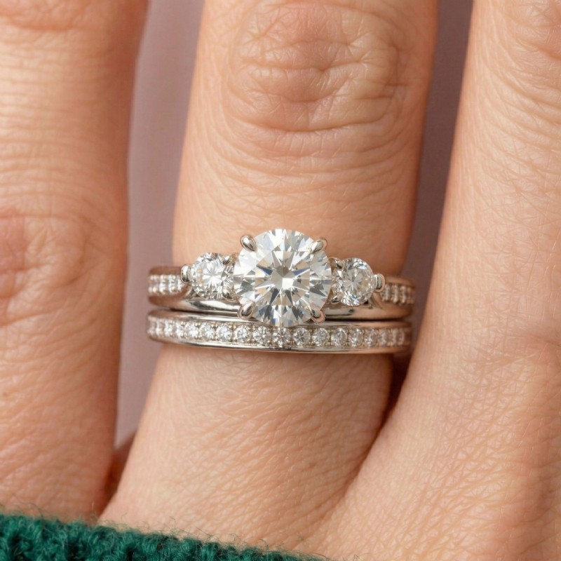  diamond Ring 14k Gold White