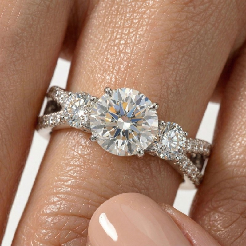  diamond Ring 14k Gold White