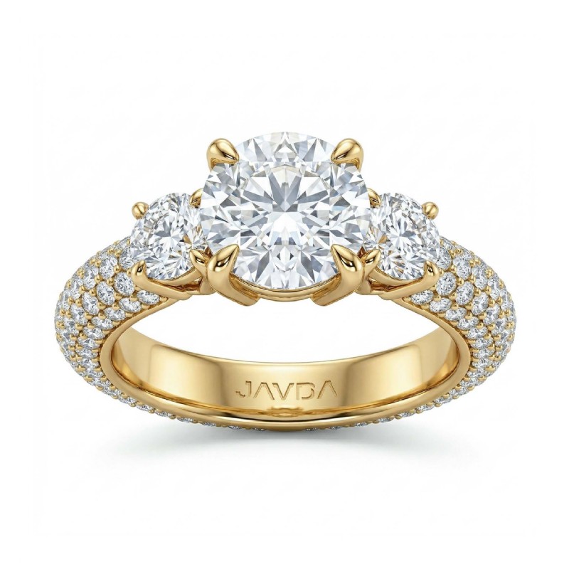  diamond Ring 14k Gold Yellow