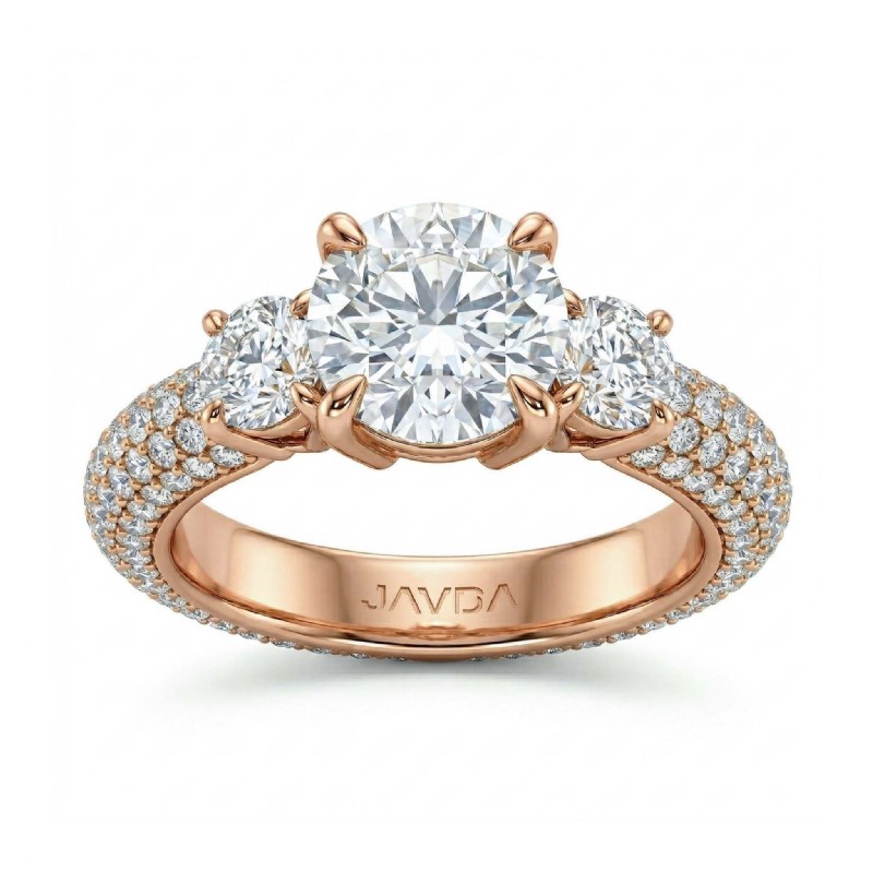  diamond Ring 14k Rose Gold