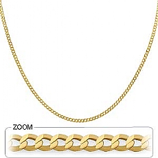 14k Yellow Gold Men's Solid Cuban Chain (2.70mm,20