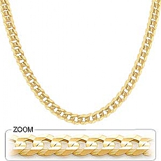 14k Yellow Gold Men's Solid Cuban Chain (8.20mm,24
