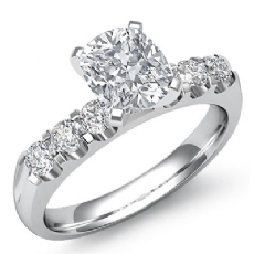 Classic 6 Stone Prong Shank diamond Ring 18k Gold White