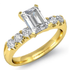 Classic 6 Stone Prong Shank diamond  18k Gold Yellow