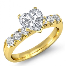Classic 6 Stone Prong Shank diamond Ring 14k Gold Yellow