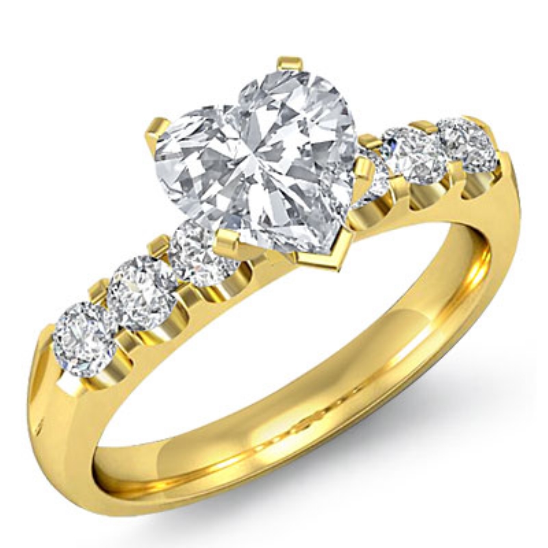 Classic 6 Stone Prong Shank diamond Hot Deals 18k Gold Yellow