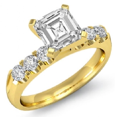 Classic 6 Stone Prong Shank diamond  18k Gold Yellow