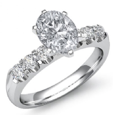 Classic 6 Stone Prong Shank diamond Hot Deals 14k Gold White
