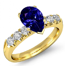 Classic 6 Stone Prong Shank diamond  14k Gold Yellow
